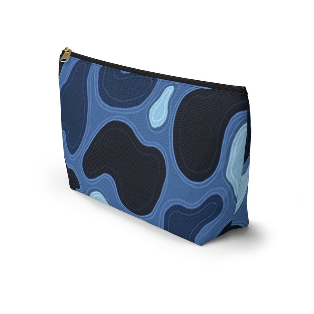 Patina Blue Topographic Accessory Pouch
