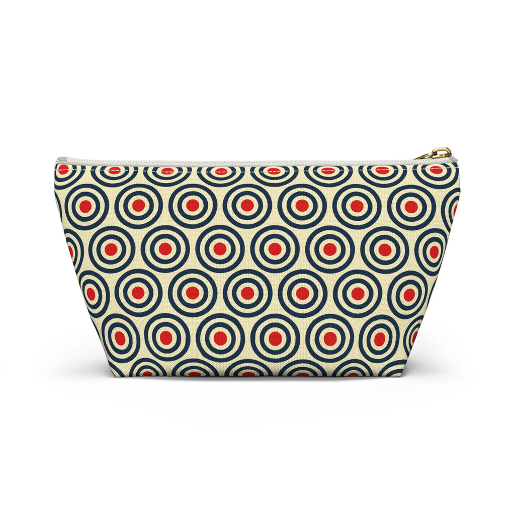 Retro Concentric Circles Accessory Pouch