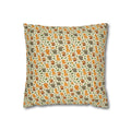 Autumn Woodland Animals Fox & Mushroom Spun Polyester Pillowcase, Fall Decor, Forest Creatures Cushion Cover, Woodland Nursery Accent,