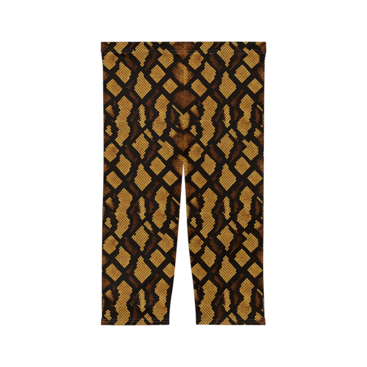 Snake Skin Capri Leggings | All-Over Print SnakeSkin Pattern