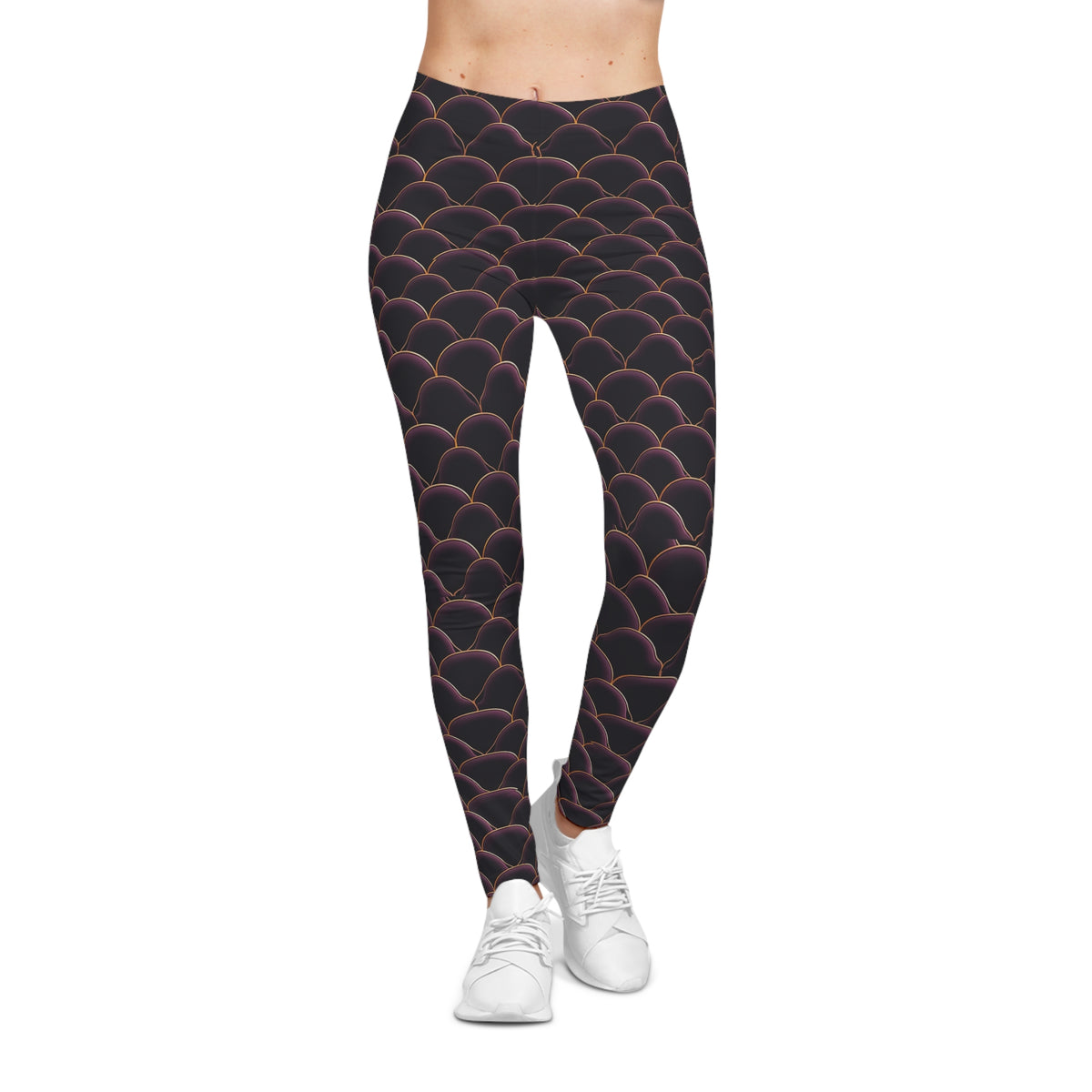 Scales Wave Pattern Leggings Women's Casual Leggings (AOP)