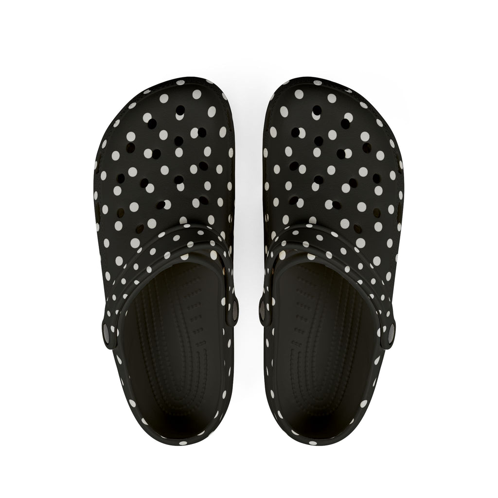 Black & White Polka Dot EVA Foam Clogs