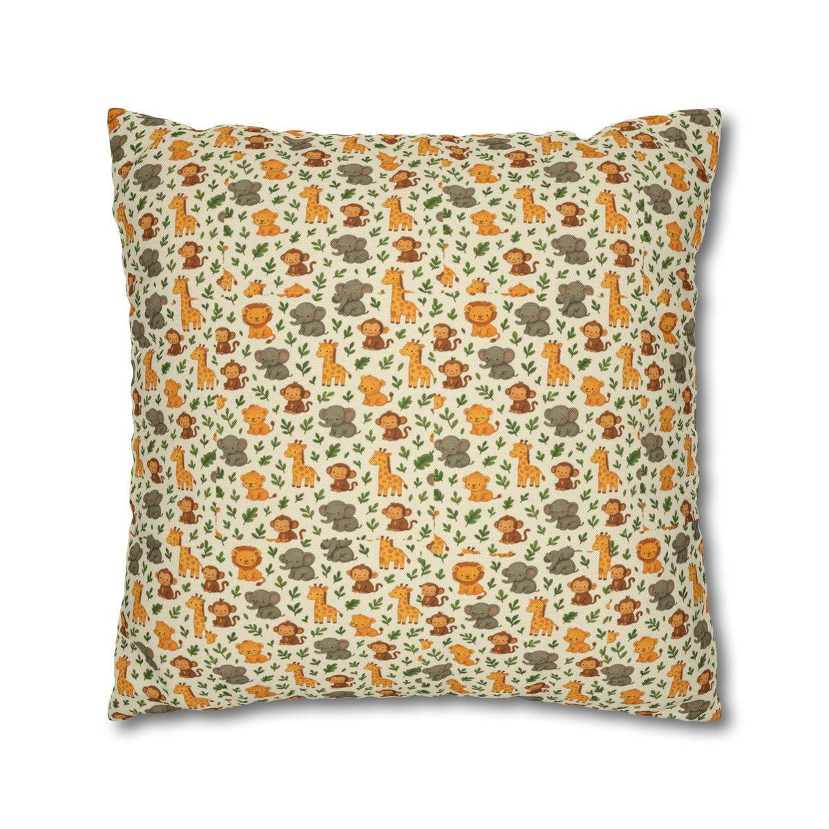 Autumn Woodland Animals Fox & Mushroom Spun Polyester Pillowcase, Fall Decor, Forest Creatures Cushion Cover, Woodland Nursery Accent,