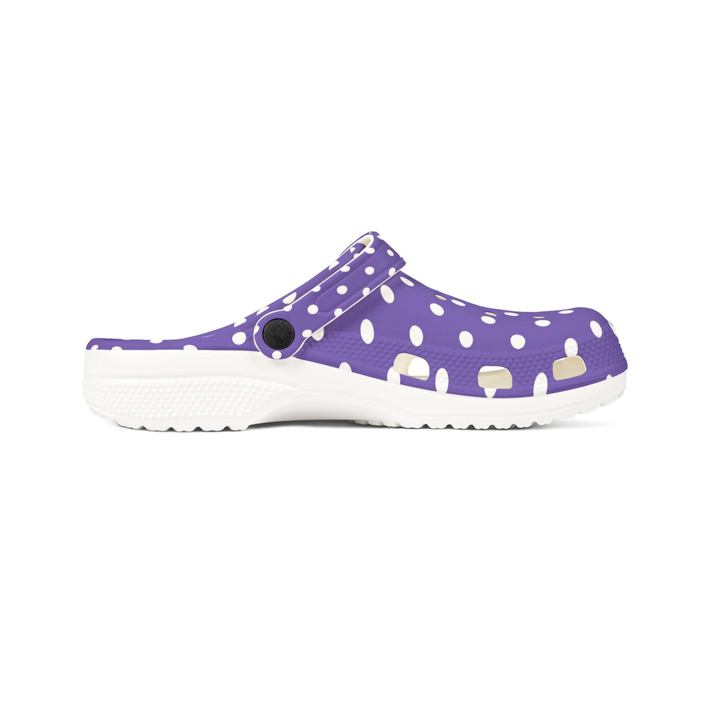Purple Polka Dot EVA Foam Clogs