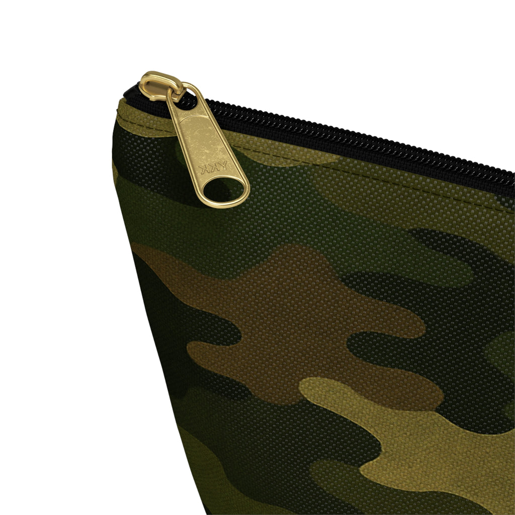 Camo Pattern Accessory Pouch | T-Bottom Zipper Pouch