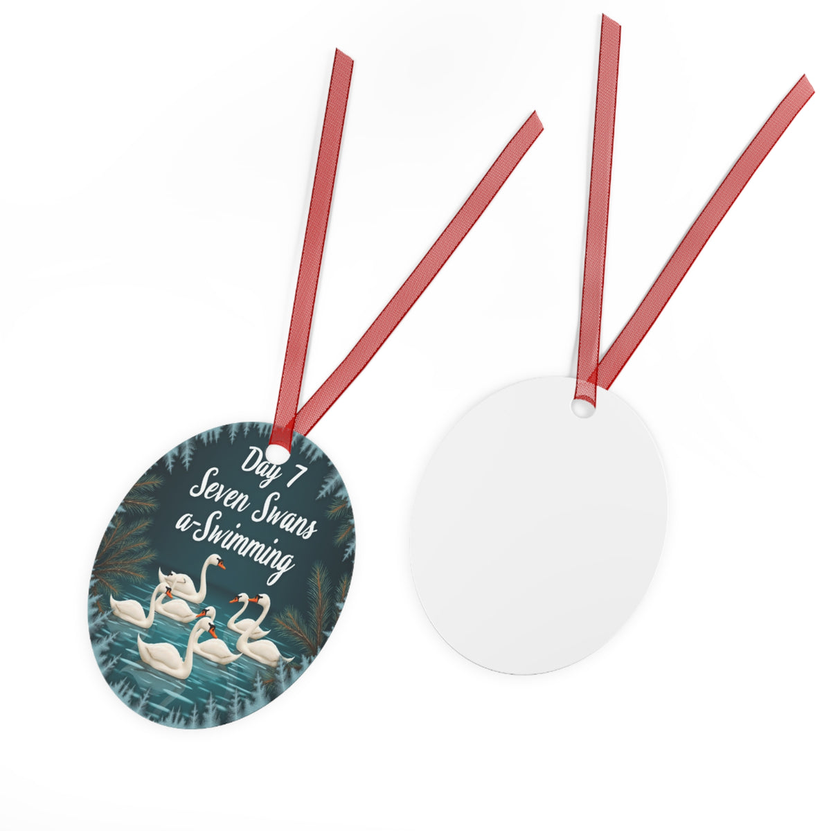 Metal Ornaments, Seven Swans a-Swimming Christmas Decor, Holiday Ornaments, Hanging Decorations, Festive Baubles, Unique Gift Idea
