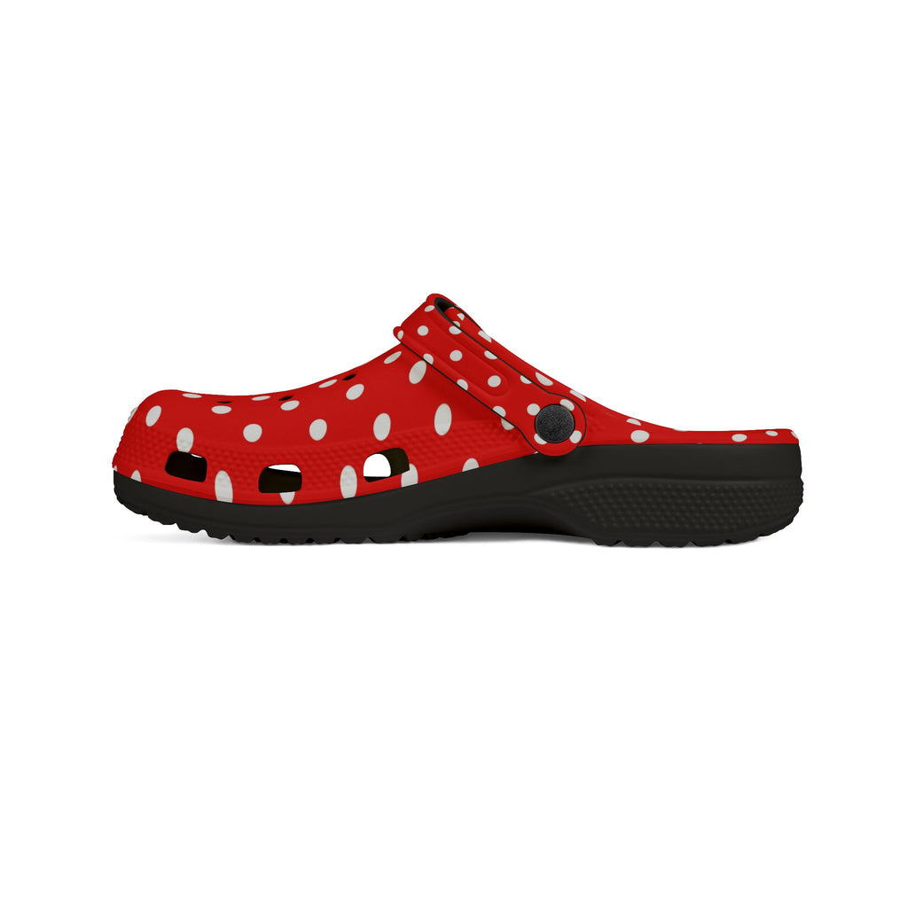 Red & White Polka Dot EVA Foam Clogs
