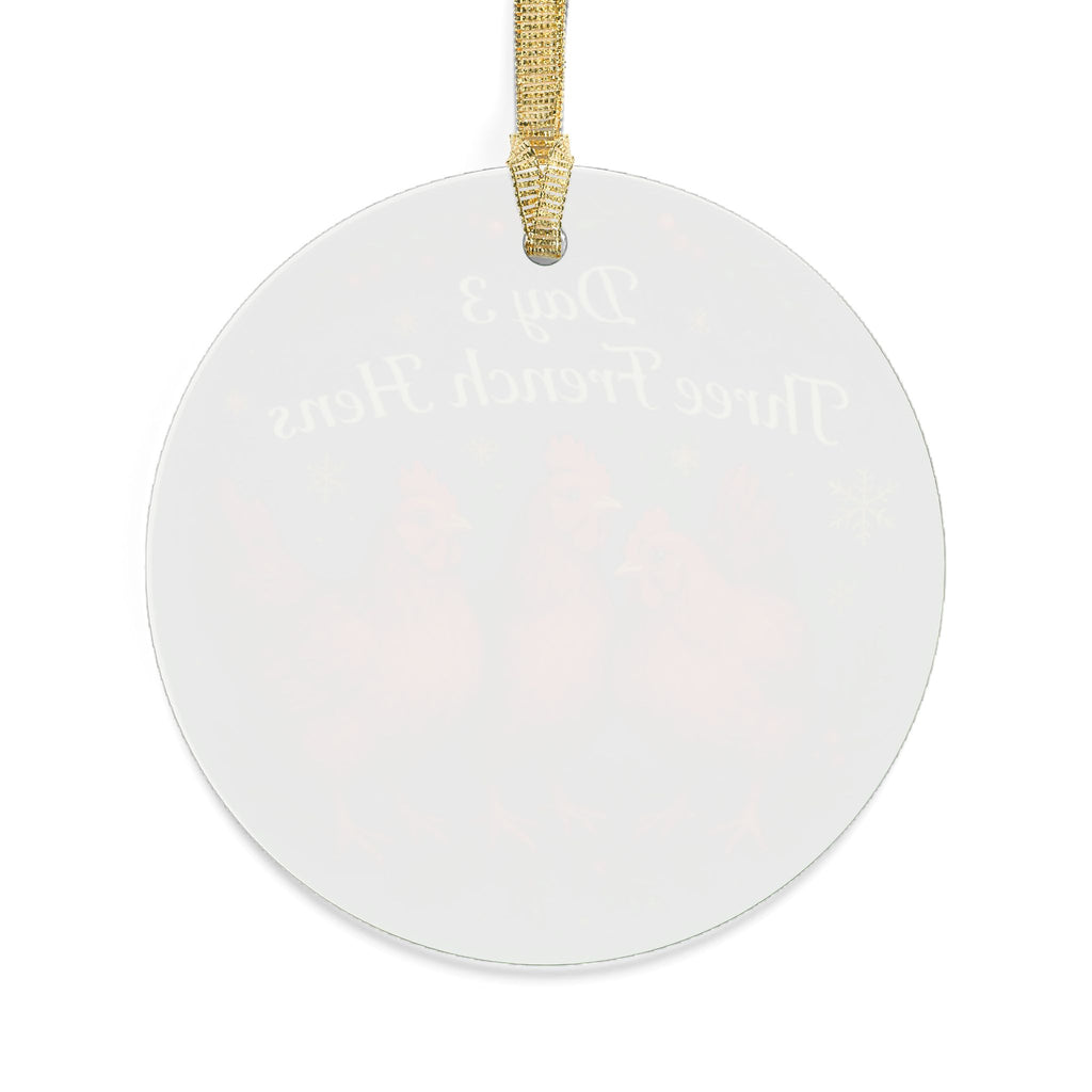 Three French Hens Ornament | Acrylic Christmas Tree Decoration | 12 Days of Christmas Ornament | Holiday Keepsake Gift & Festive Home Decor