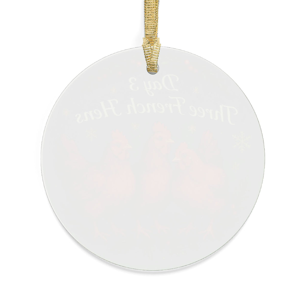 Three French Hens Ornament | Acrylic Christmas Tree Decoration | 12 Days of Christmas Ornament | Holiday Keepsake Gift & Festive Home Decor