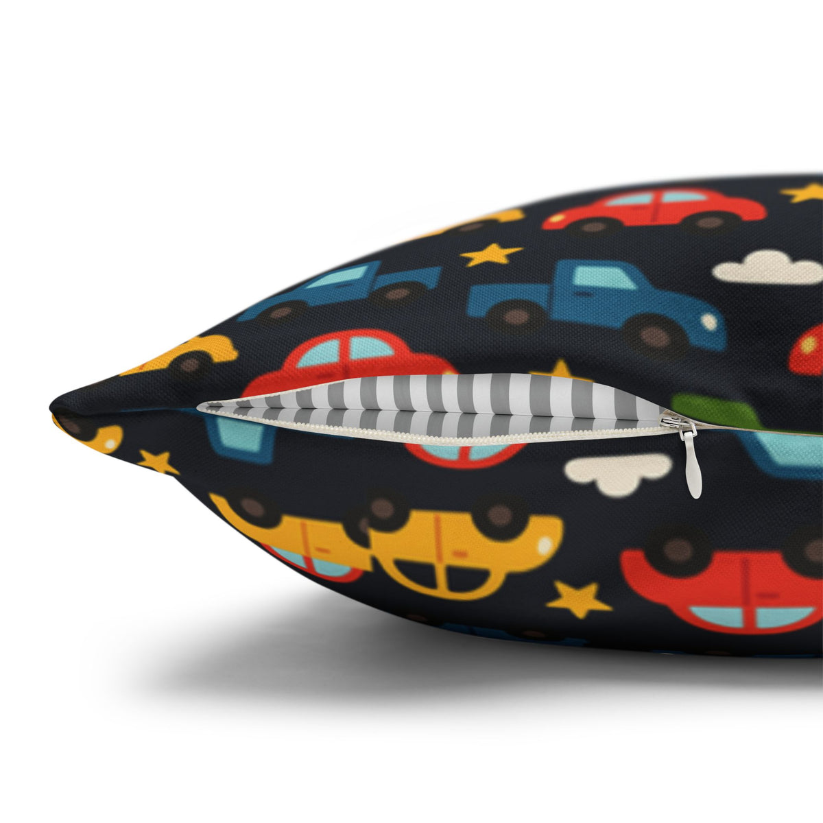 Colorful Cars Pattern | kids car pattern, black background, playful nursery decor