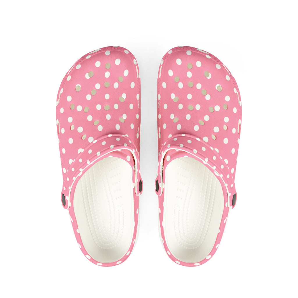 Pink Polka Dot EVA Foam Clogs