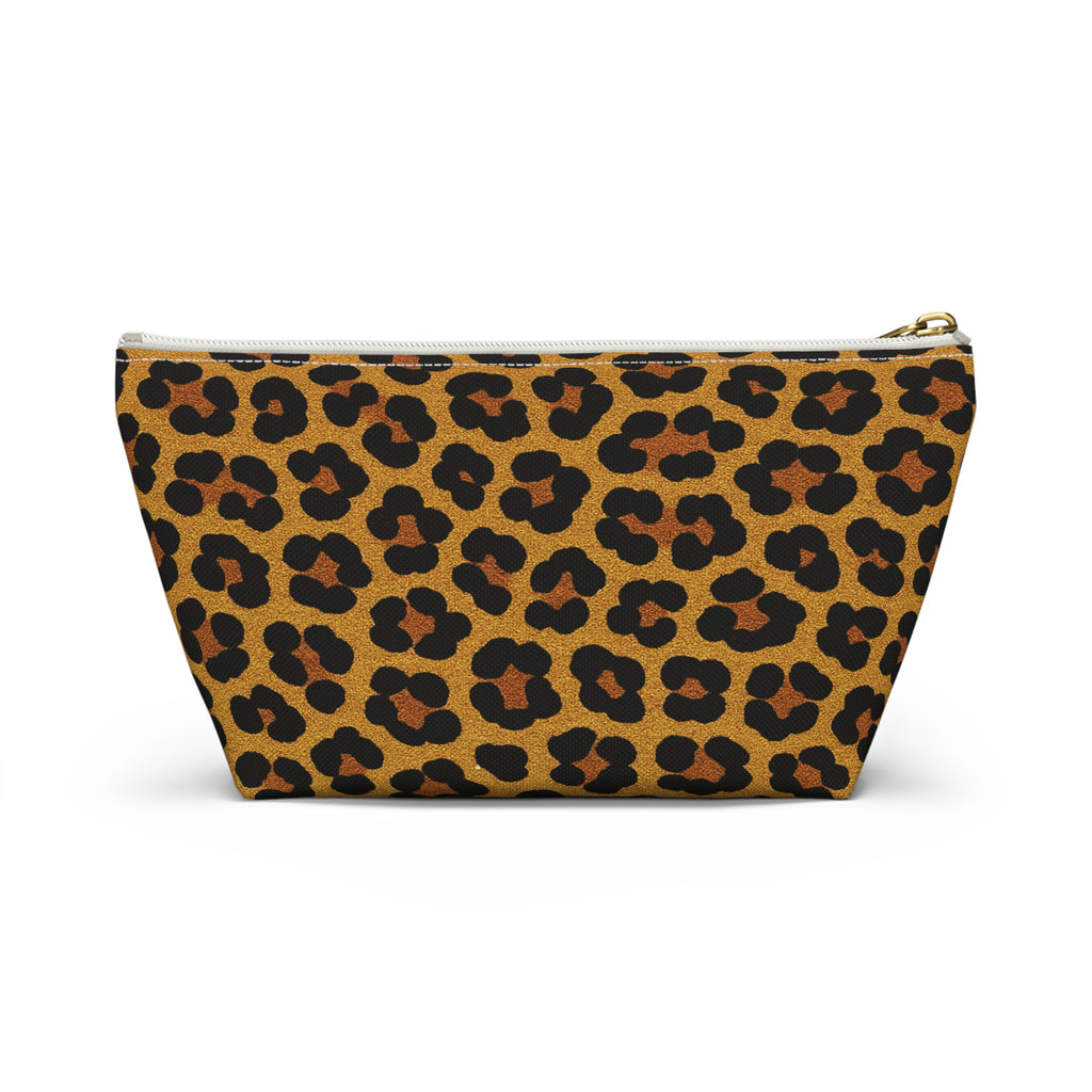 Leopard Print Accessory Pouch | T-Bottom Cosmetic Bag
