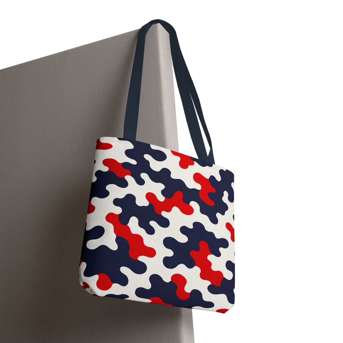Black White Abstract Camouflage Tote Bag | All-Over Print
