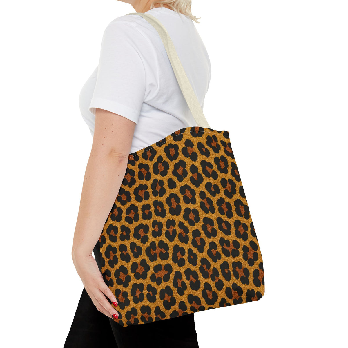 Leopard Print Tote Bag | All Over Print Animal Pattern, Reusable Shopping Bag