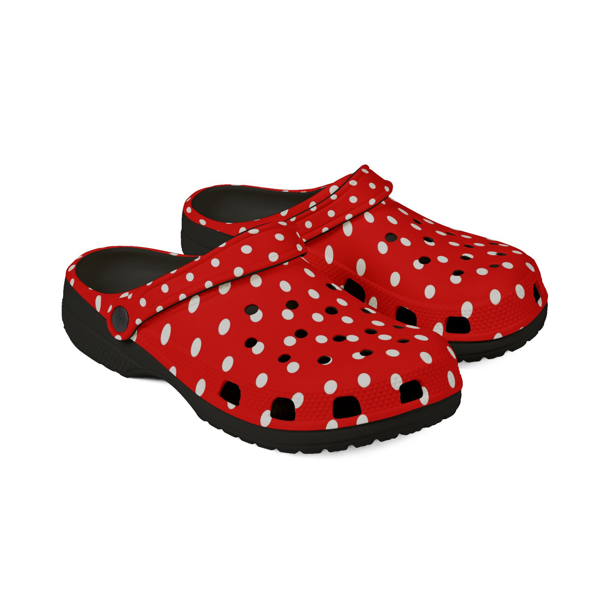 Red & White Polka Dot EVA Foam Clogs