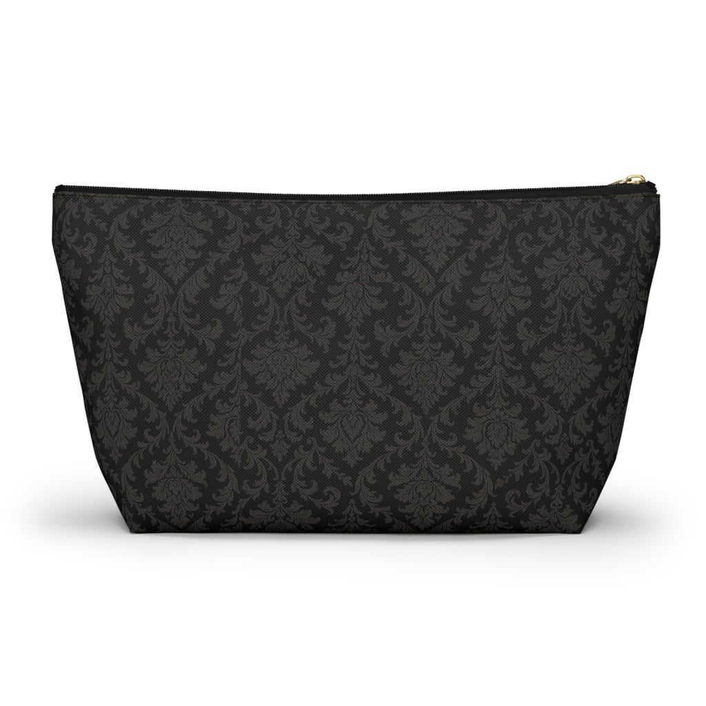 Black Damask Accessory Pouch