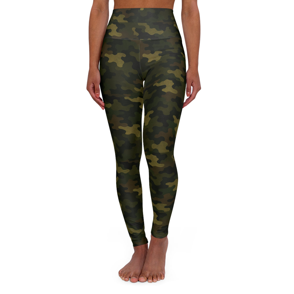 Camouflage Yoga Leggings - High Waisted Workout Pants for Women, Gym Leggings, Athletic Stretchy Leggings, Pilates Leggings, Fitness