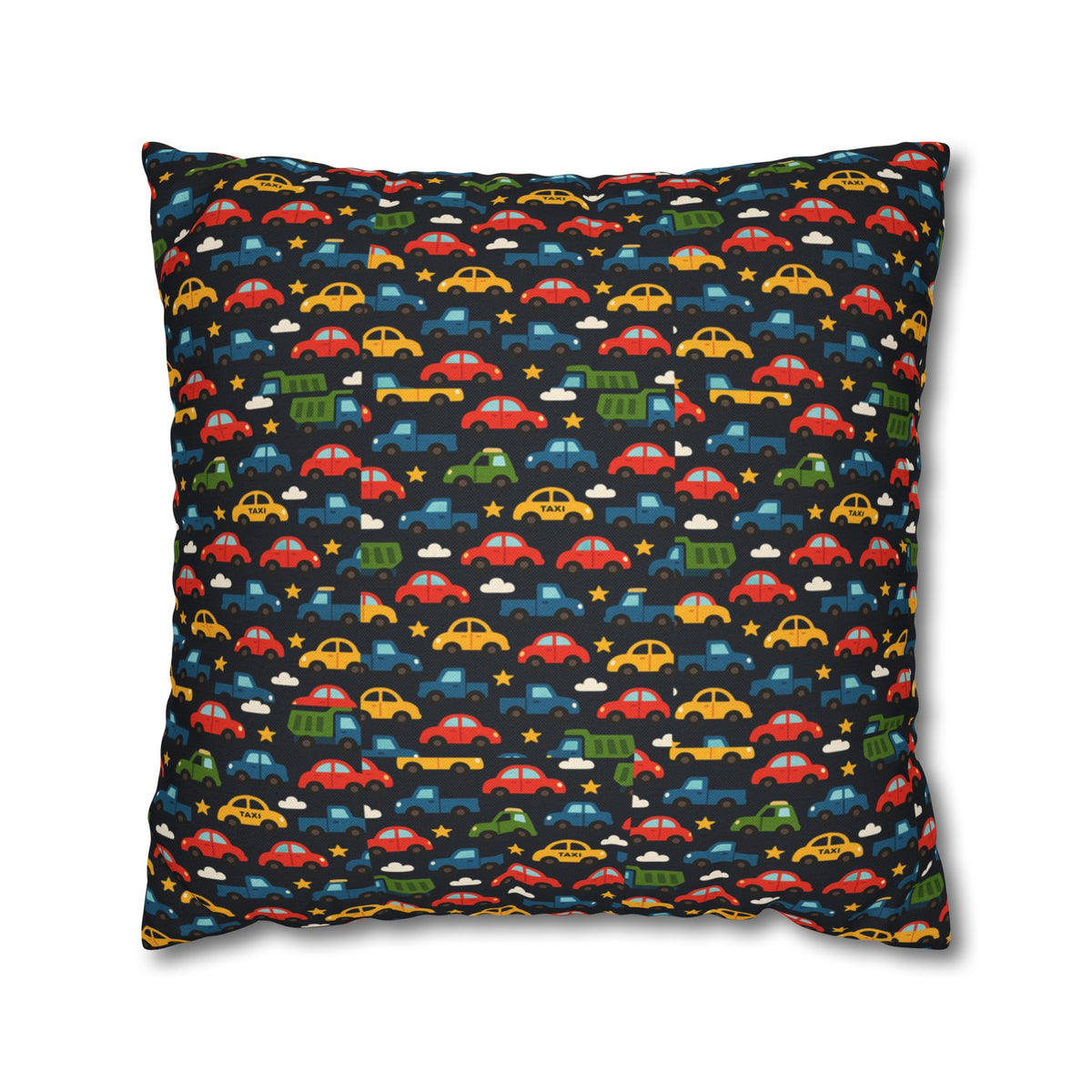 Colorful Cars Pattern | kids car pattern, black background, playful nursery decor