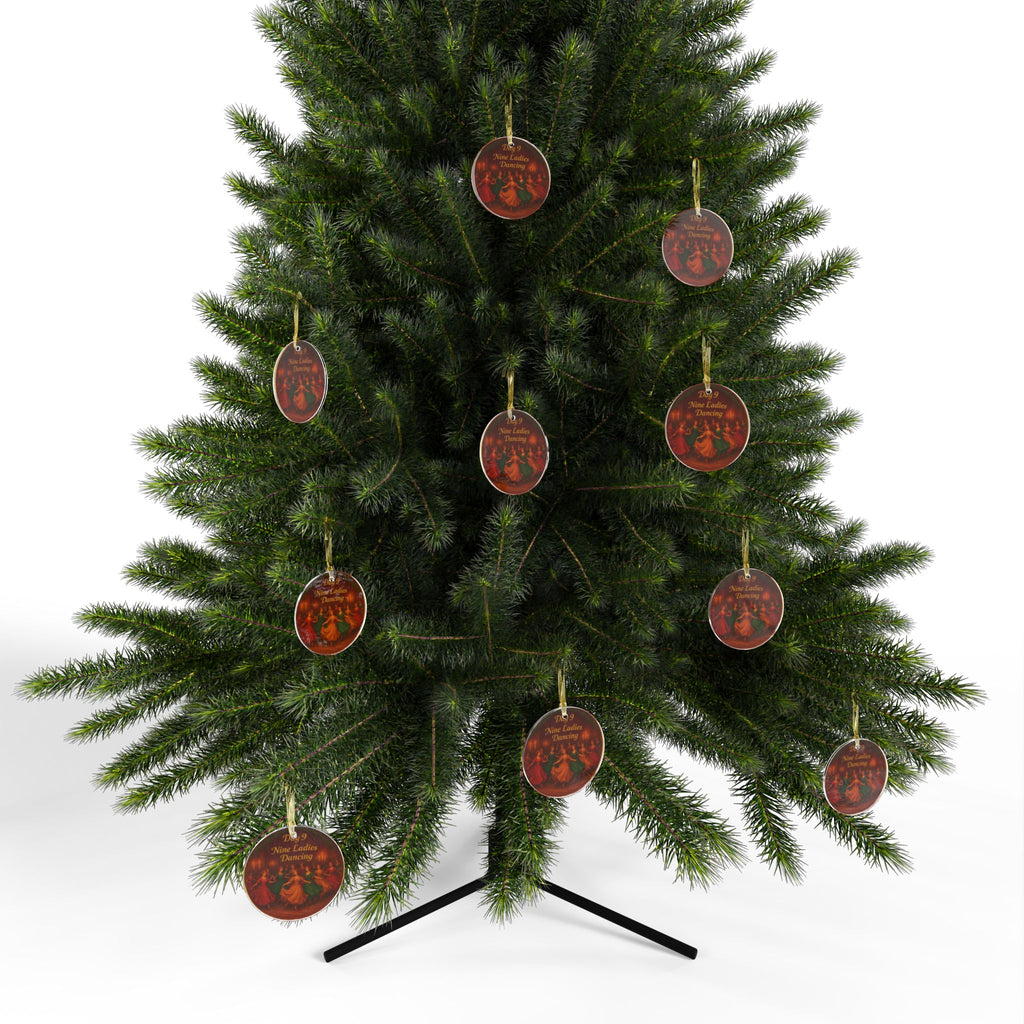 Nine Ladies Dancing Ornament  Acrylic Christmas Tree Decoration | 12 Days of Christmas Ornament | Holiday Keepsake Gift & Festive Home Décor