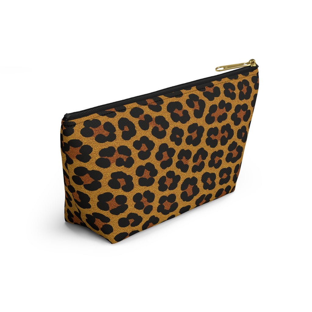 Leopard Print Accessory Pouch | T-Bottom Cosmetic Bag