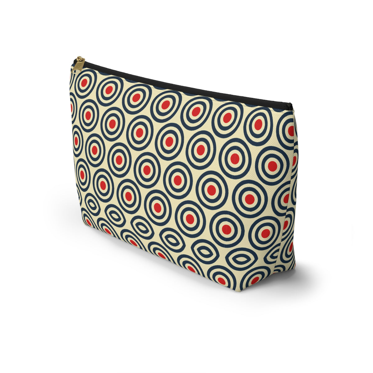 Retro Concentric Circles Accessory Pouch
