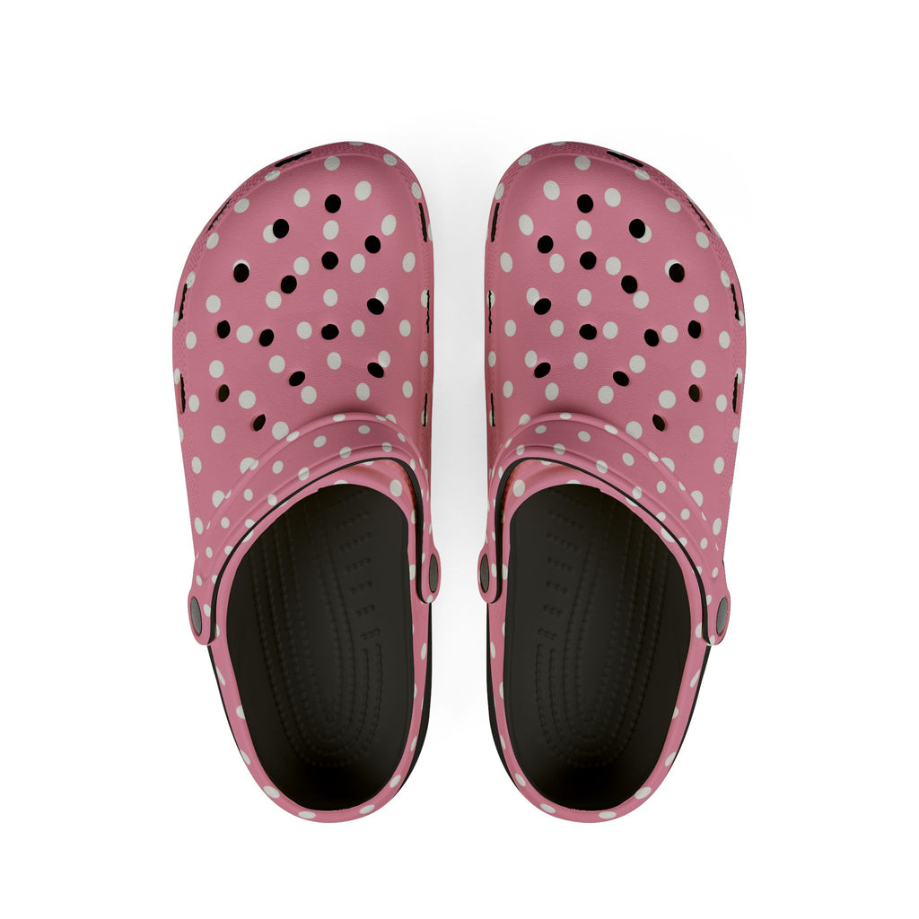 Pink Polka Dot EVA Foam Clogs
