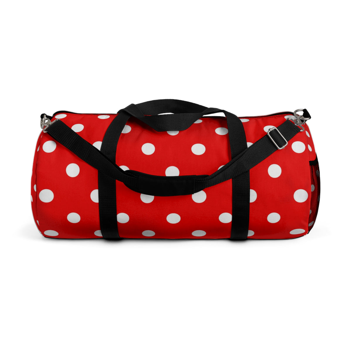 Red Polka Dot Duffel Bag – Retro Travel & Gym Tote