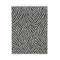 Zebra Stripe Pattern Velveteen Plush Blanket | Black White Animal Print