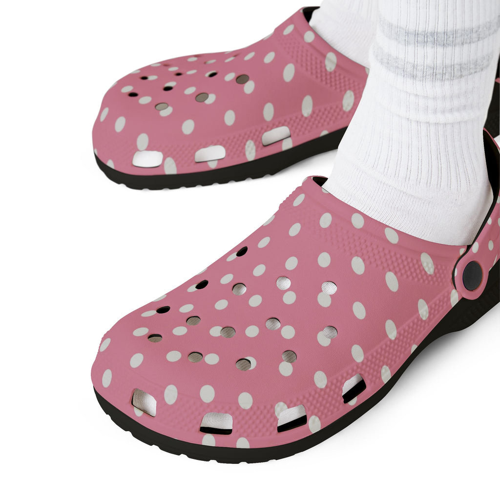 Pink Polka Dot EVA Foam Clogs