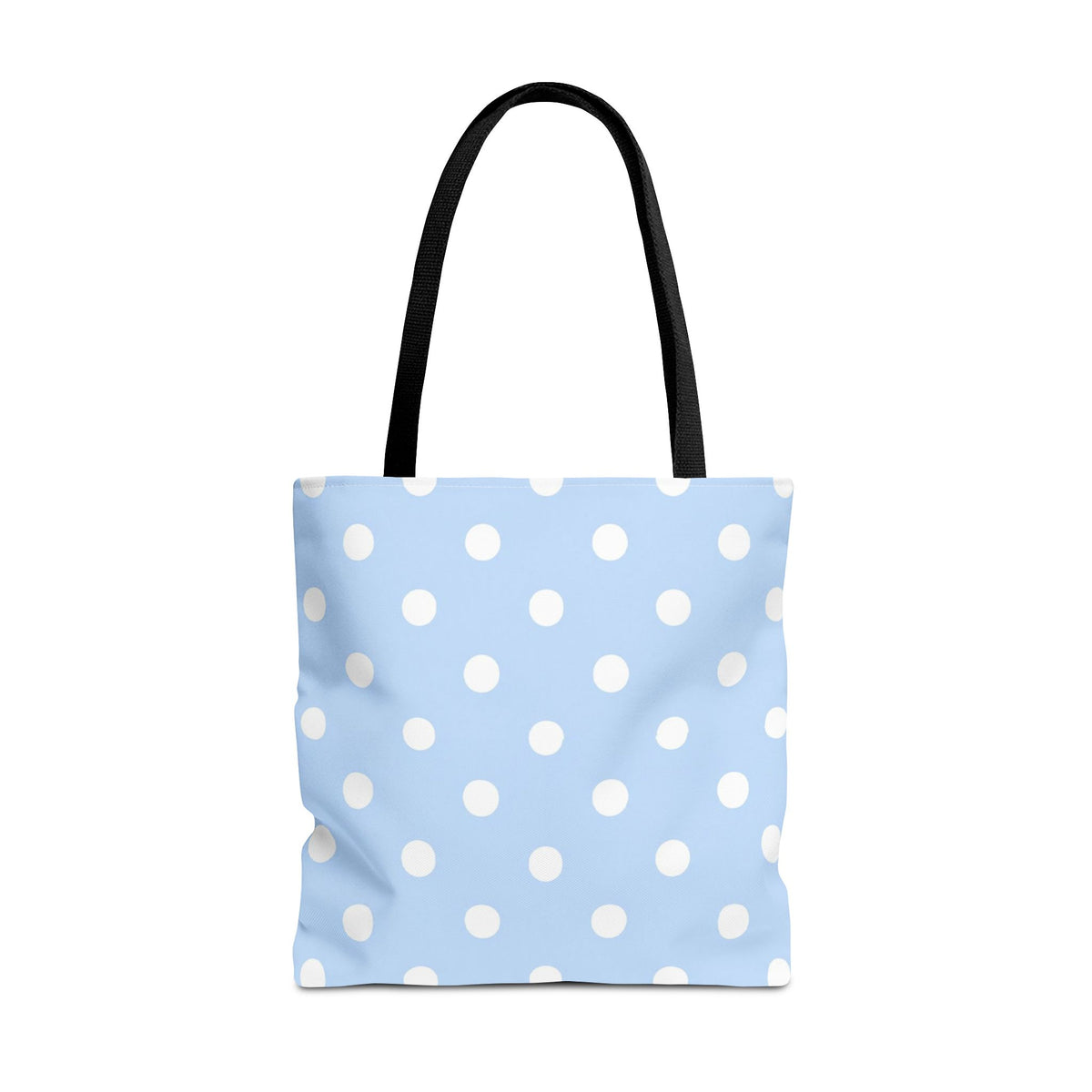 Light Blue with White Polka Dots on Baby Blue Tote