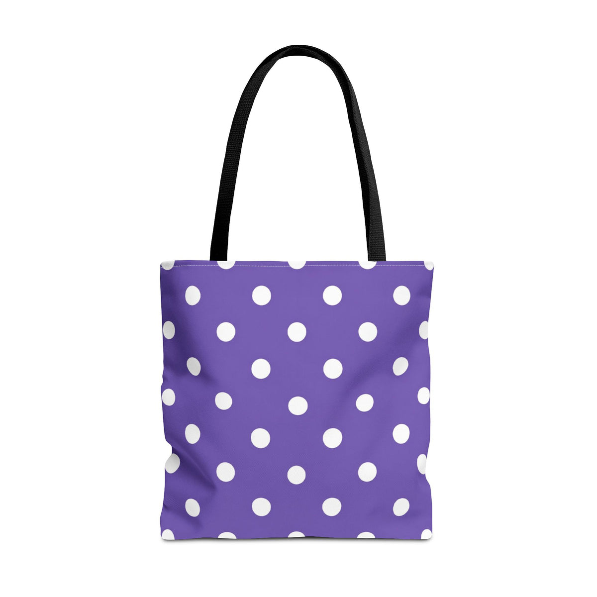 Purple With White Polka Dot Pattern Tote Bag | Purple Background All Over Print