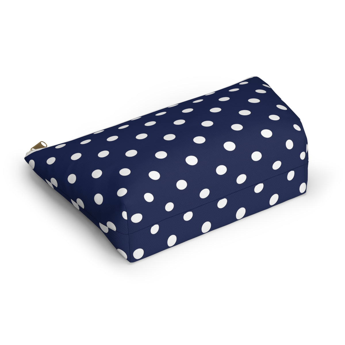 Navy White Polka Dot Accessory Pouch | Makeup Bag