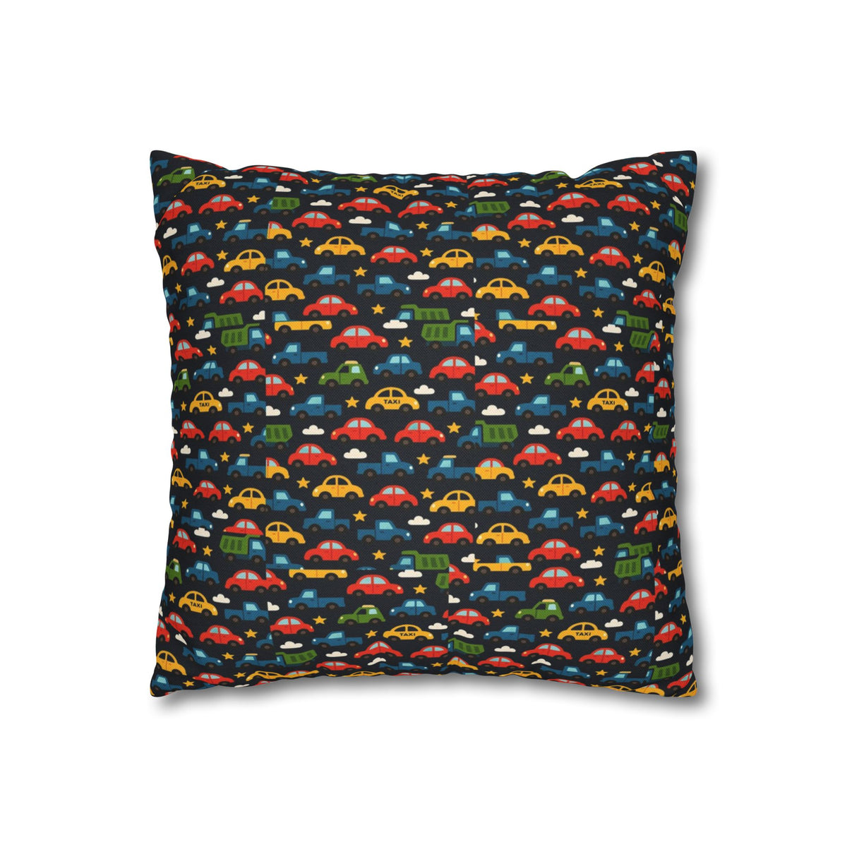Colorful Cars Pattern | kids car pattern, black background, playful nursery decor