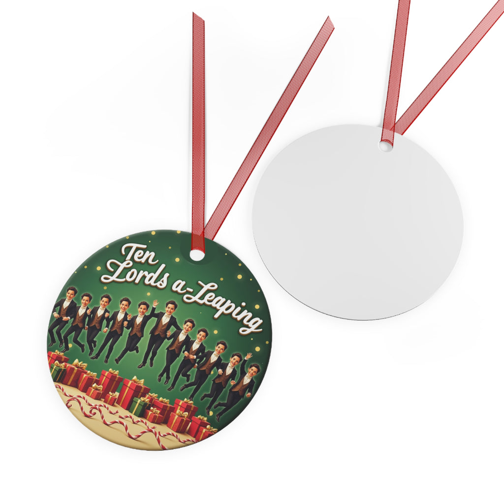 Festive Metal Ornaments - Unique Holiday Decor, Christmas Tree Decorations, Gifts, Personalized Keepsakes, Ten Lords a-Leaping
