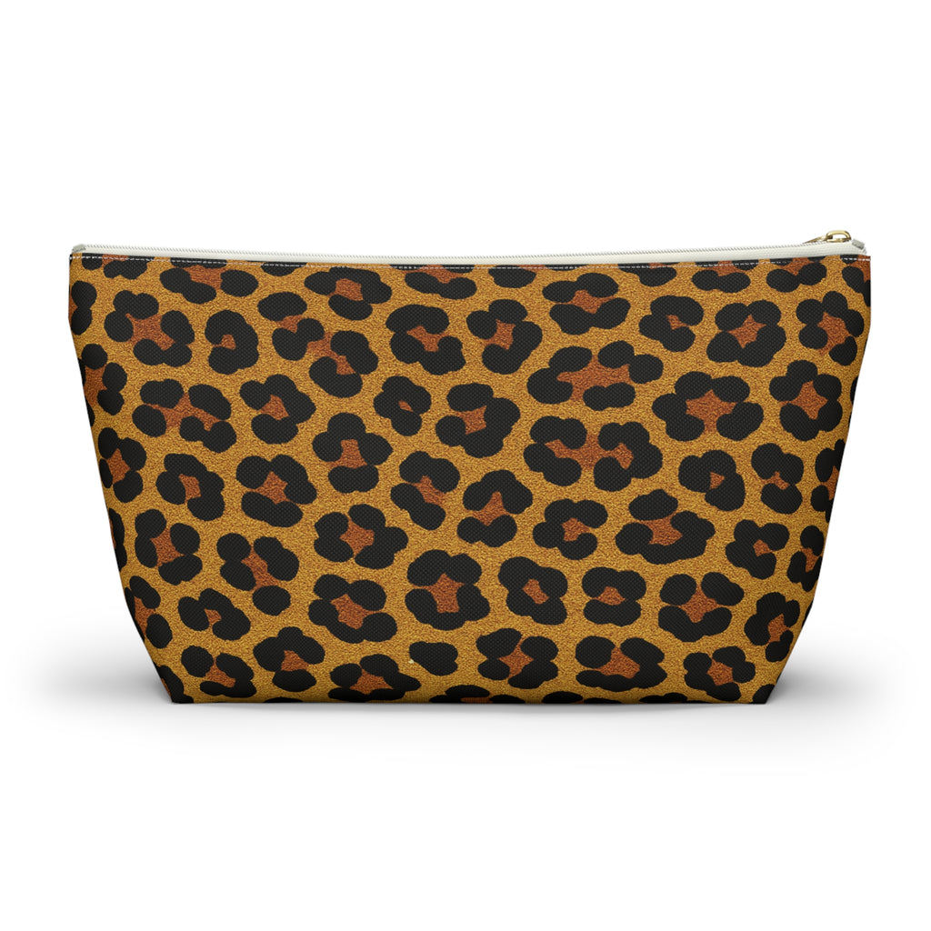 Leopard Print Accessory Pouch | T-Bottom Cosmetic Bag