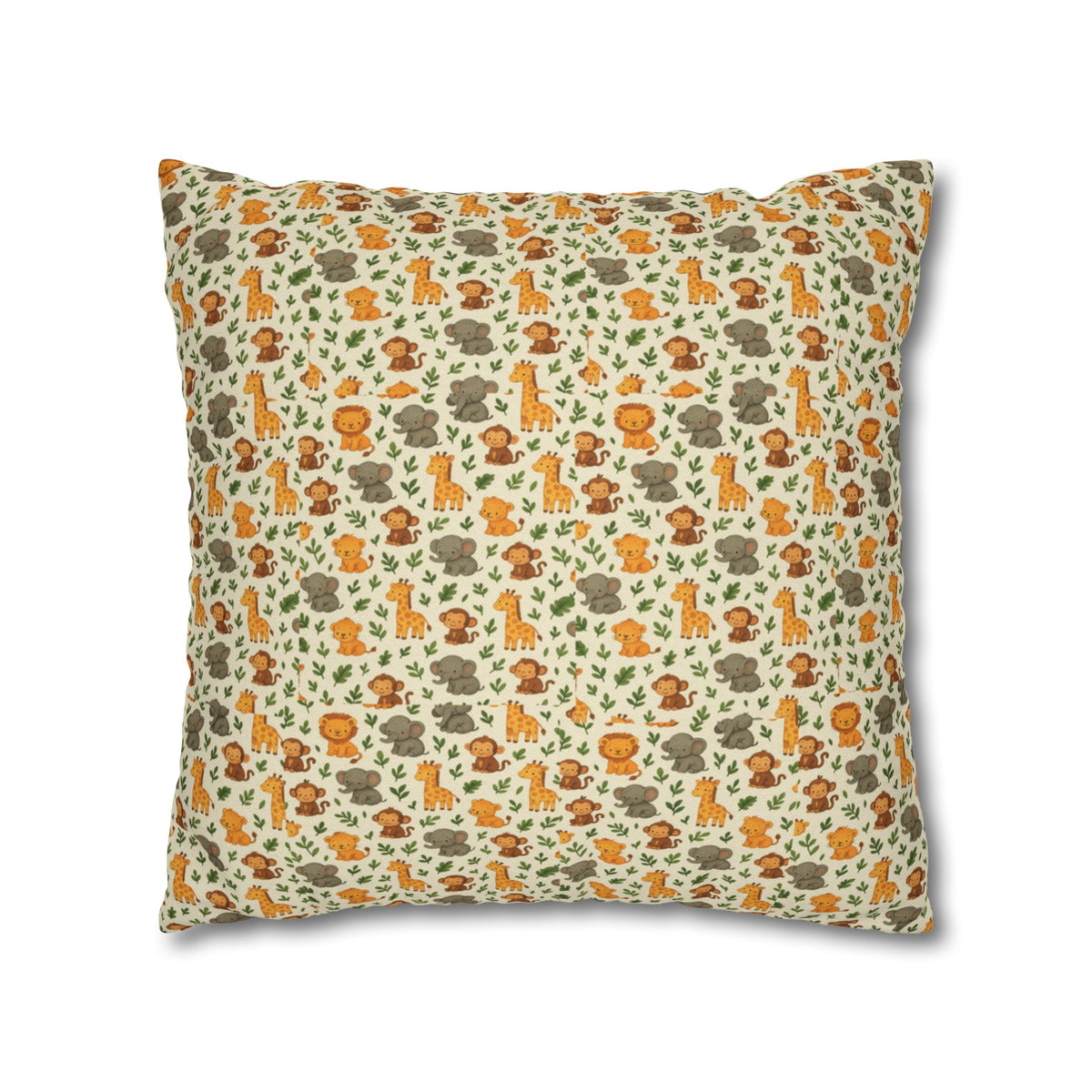 Autumn Woodland Animals Fox & Mushroom Spun Polyester Pillowcase, Fall Decor, Forest Creatures Cushion Cover, Woodland Nursery Accent,