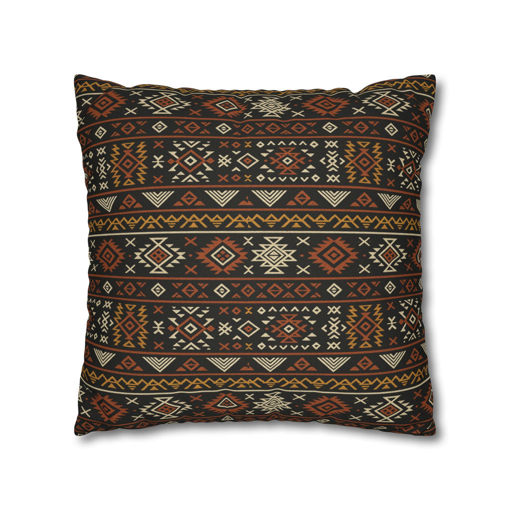 Southwestern Geometric Pattern Pillowcase | Aztec Stripe Boho Home Decor