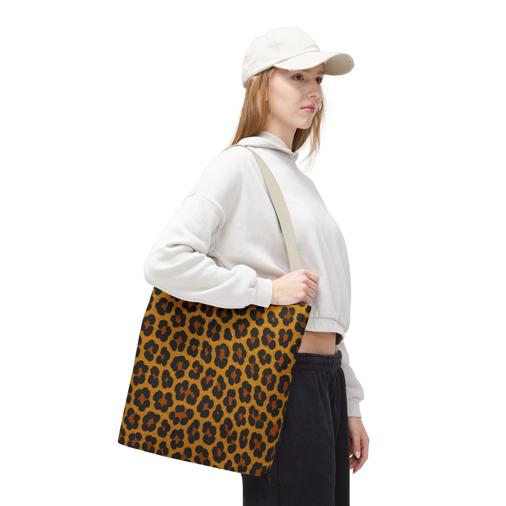 Leopard Print Tote Bag | All Over Print Animal Pattern, Reusable Shopping Bag