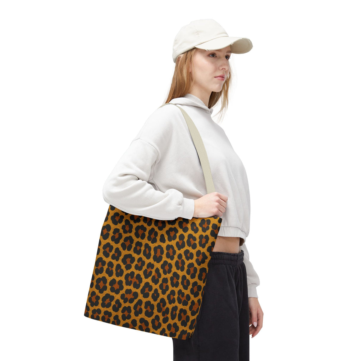 Leopard Print Tote Bag | All Over Print Animal Pattern, Reusable Shopping Bag