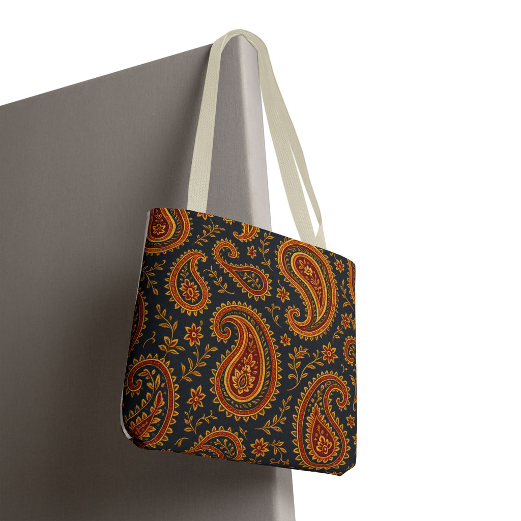 Autumn Paisley Pattern Tote Bag | All-Over Print
