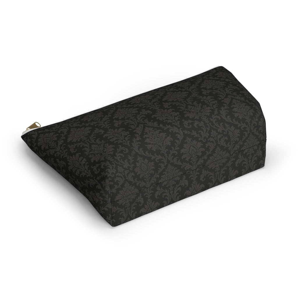 Black Damask Accessory Pouch