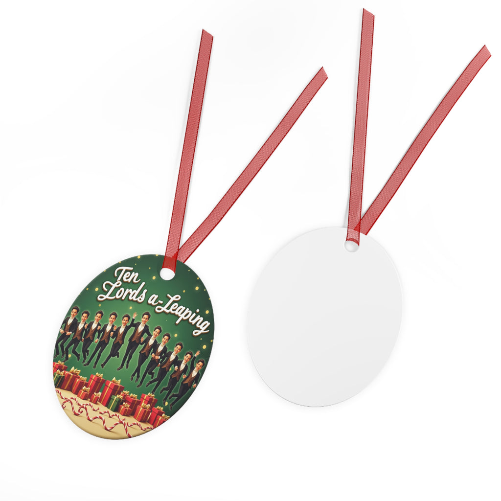 Festive Metal Ornaments - Unique Holiday Decor, Christmas Tree Decorations, Gifts, Personalized Keepsakes, Ten Lords a-Leaping
