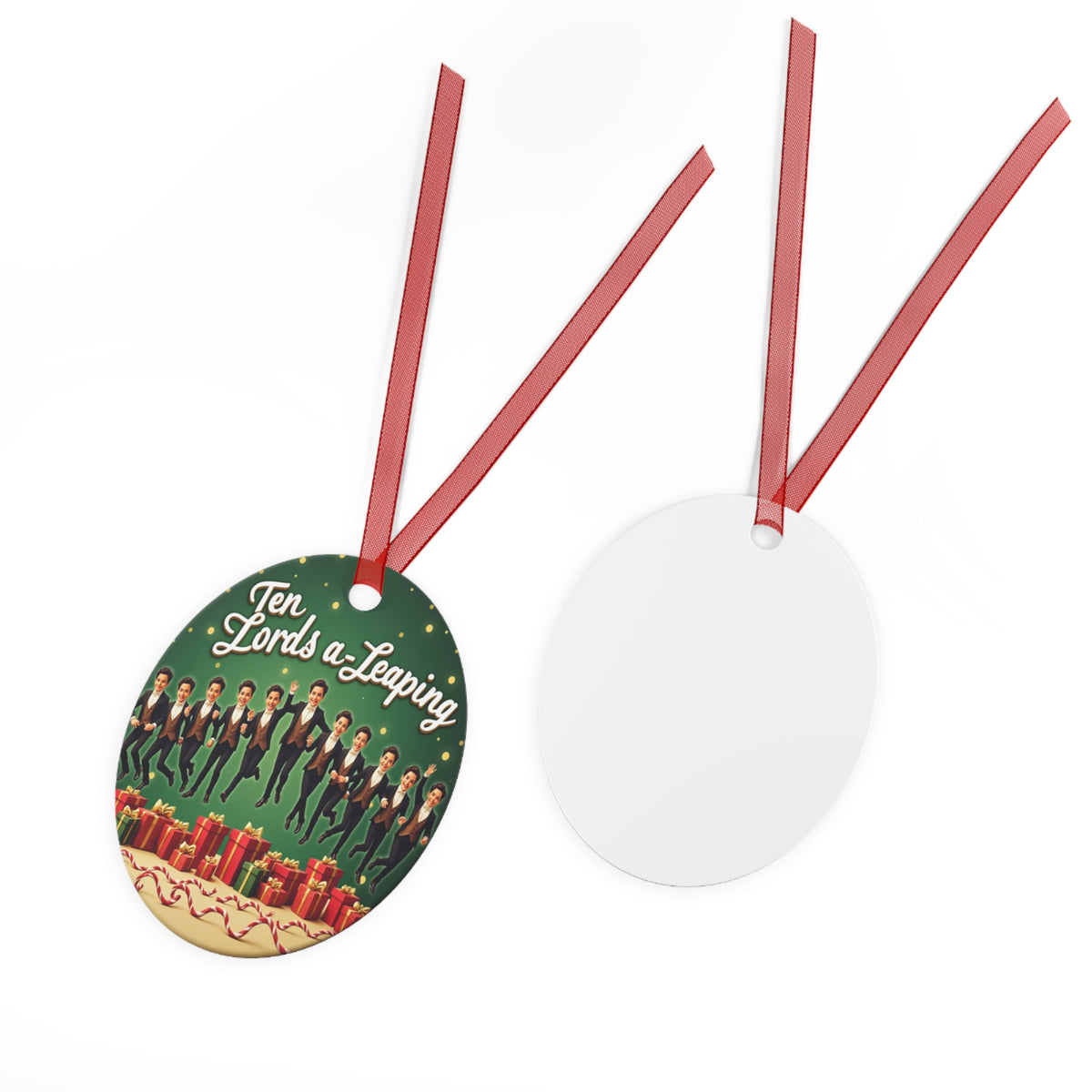 Festive Metal Ornaments - Unique Holiday Decor, Christmas Tree Decorations, Gifts, Personalized Keepsakes, Ten Lords a-Leaping