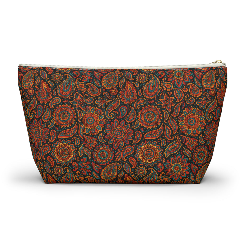 Bohemian Accessory Pouch, Makeup Bag, Travel Organizer, Toiletry Case, Gift for Her, Mandala Design