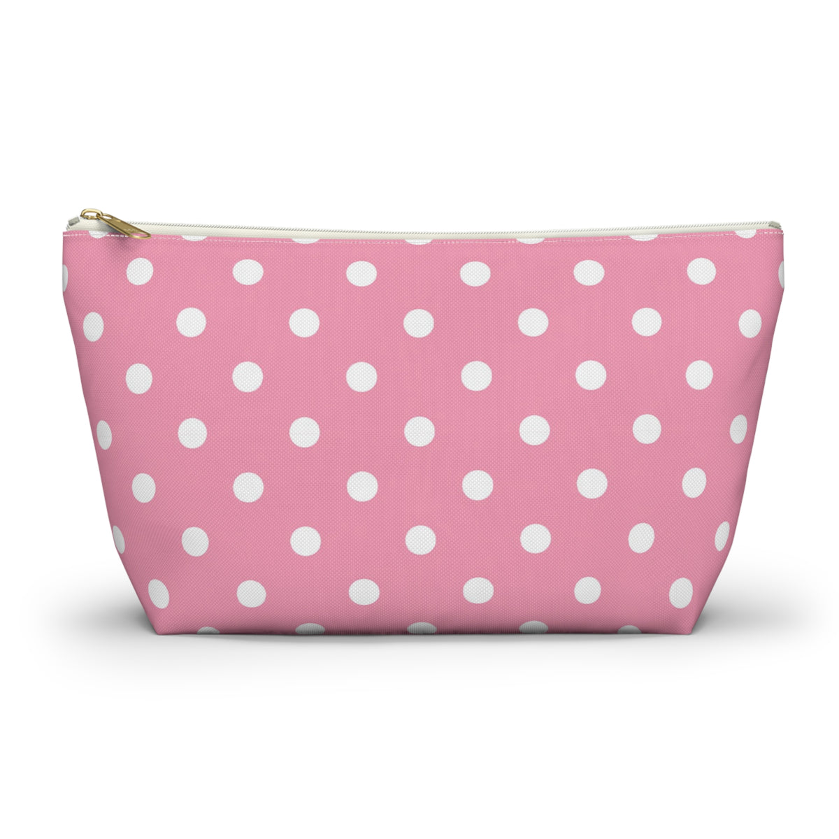 Pink Polka Dot Accessory Pouch | T-Bottom Makeup Bag
