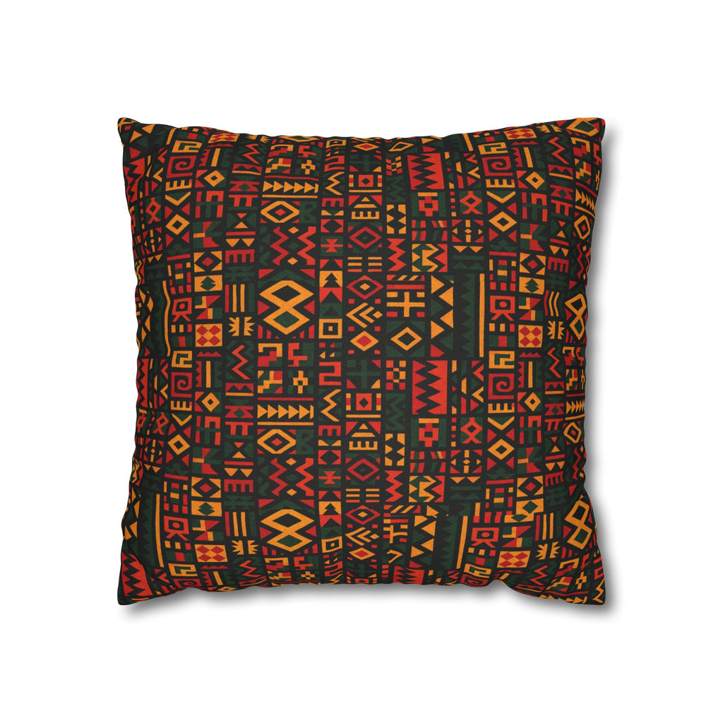 Tribal Geometric Pattern Pillowcase | Spun Polyester Square Pillowcase