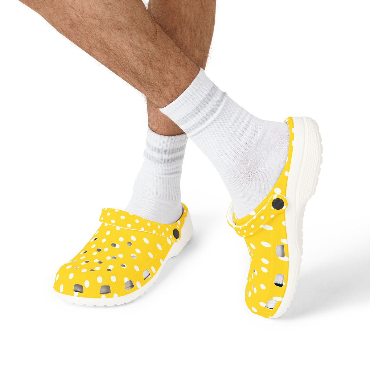 Yellow Polka Dot EVA Foam Clogs