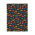 Colorful Cars Pattern Velveteen Plush Blanket | Kids Car Design, Cozy Throw