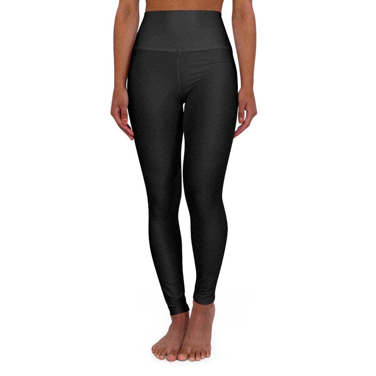 Solid Black High Waisted Yoga Leggings