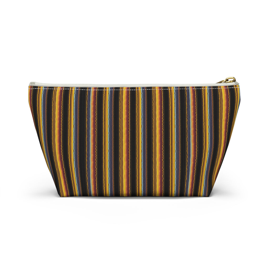 Autumn Stripe Accessory Pouch | T-Bottom Makeup Bag